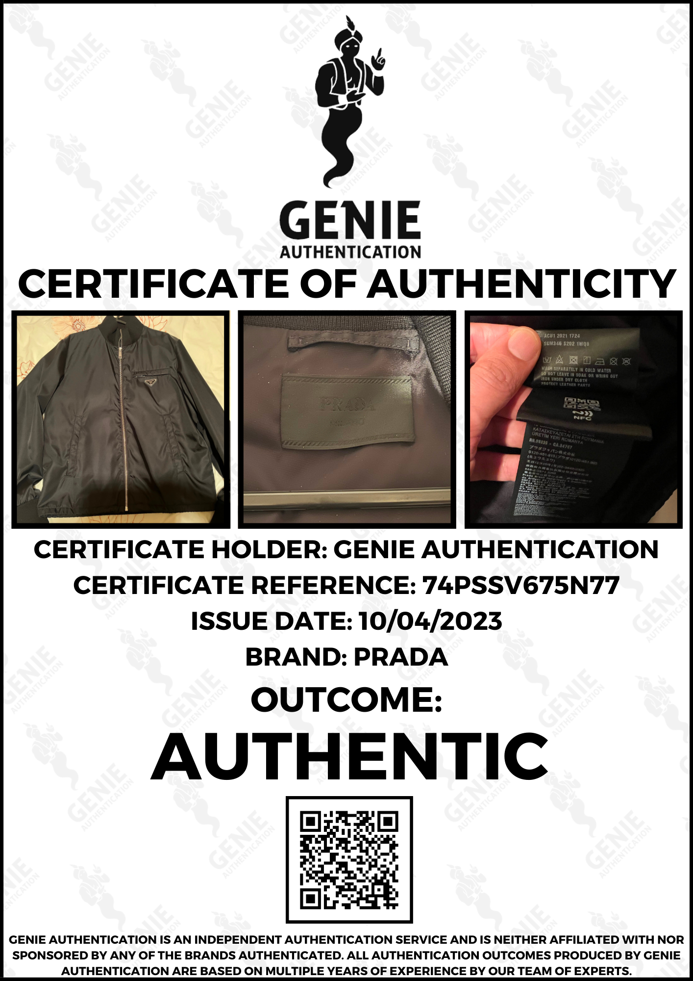 Genie Authentication Subscription